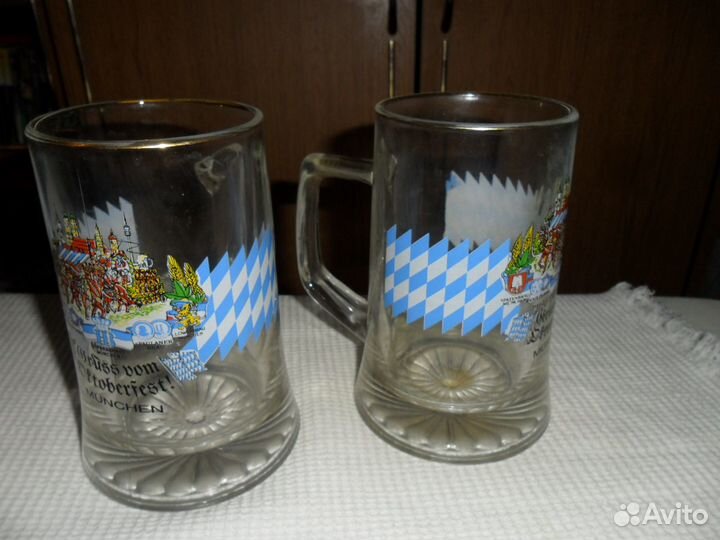 Пивные кружки из СССР и рог хрустальный