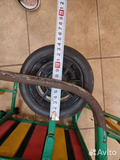 Санки двухместные с колесами