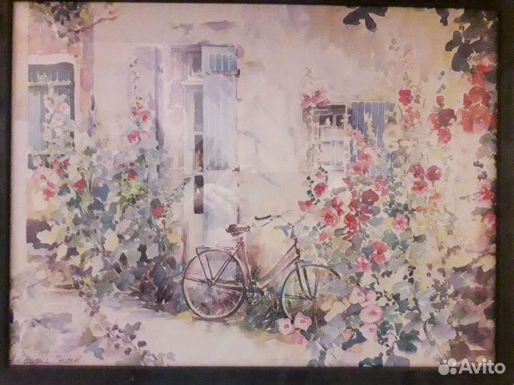 Картина акварель, Франция, стиль прованс