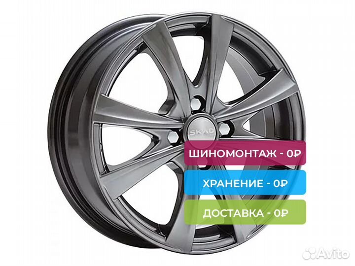 R15 4x100 6J ET46 D54,1 Скад Мальта графит