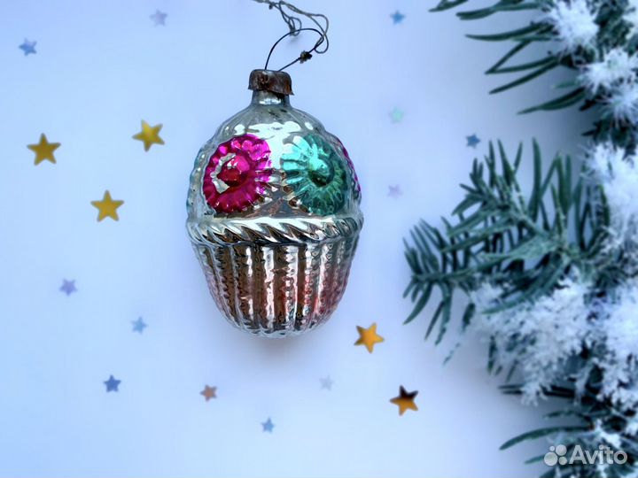 Ёлочные украшения СССР корзинки одним лотом