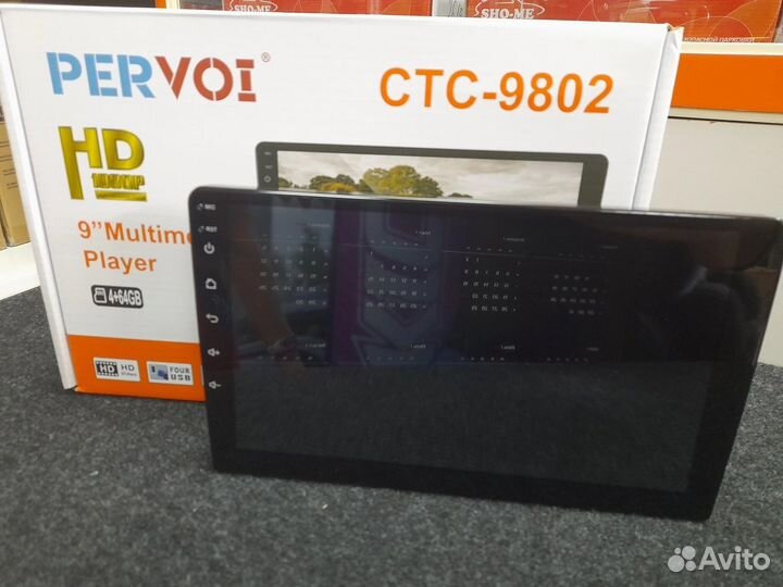 Магнитола 9 дюймов 4+64Gb Android Pervoi 9802