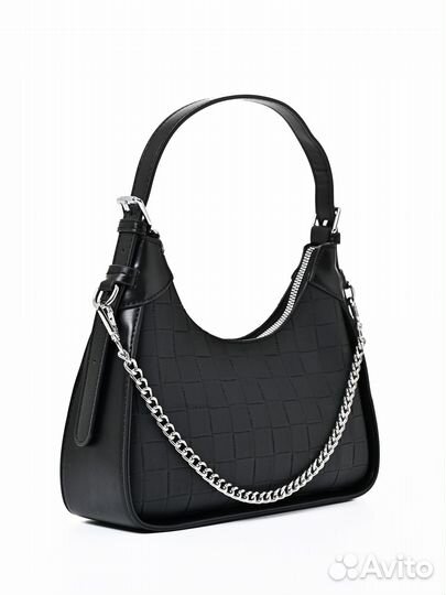 Женская сумка багет чёрная