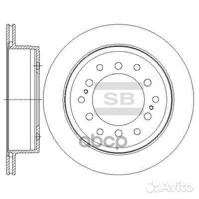Диск тормозной toyota land cruiser 10- задн. sd