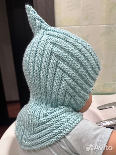 Шапка детская, эльф, шапка шлем, осенняя, зимняя