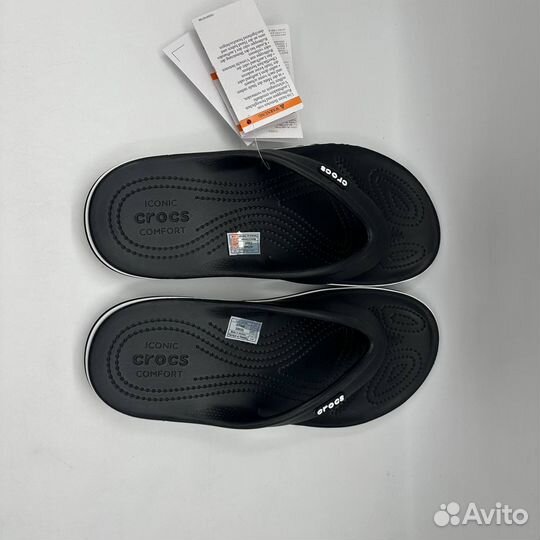 Шлепанцы crocs чёрные