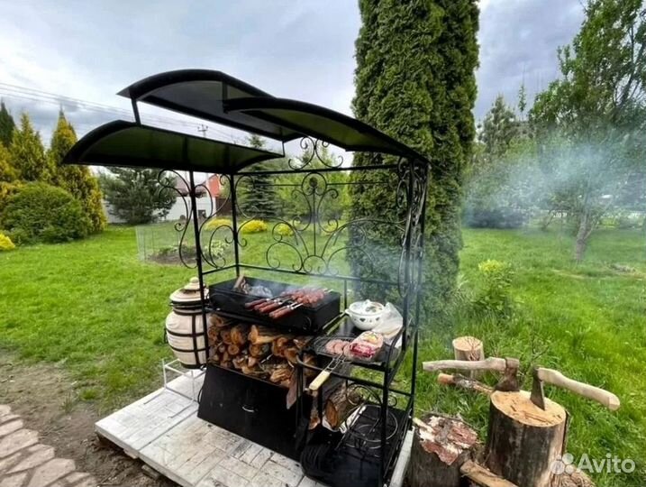 Мангал с крышей