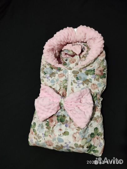 Конверт на выписку для девочки осень- зима