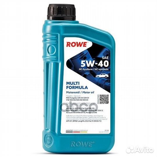 Rowe hightec multi formula 5W-40 SN/CF C3 Мотор