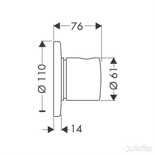 Переключатель потоков Hansgrohe Trio/Quattro S, см