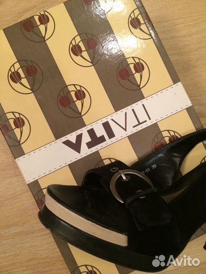 Itaita босоножки черные замшевые 39