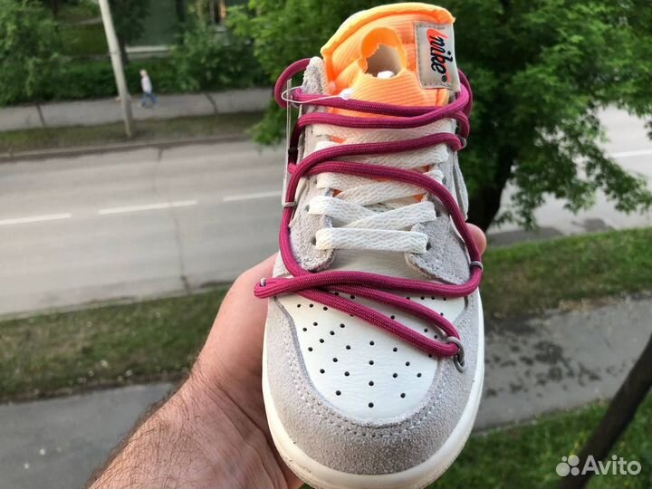 Кроссовки женские nike Dunk Low Off-White Lot 35