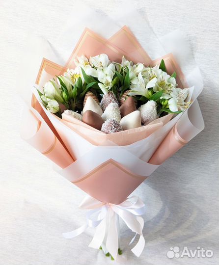 Клубничный букет, клубника в шоколаде