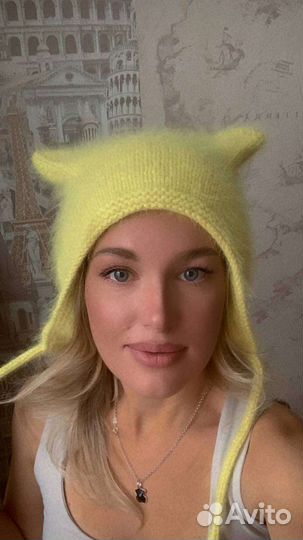 Шапка чепчик с ушками