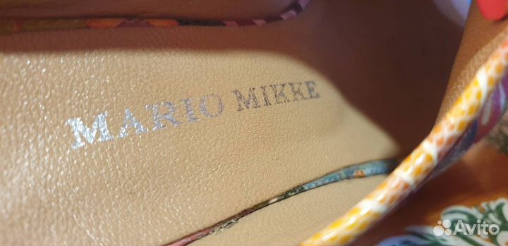 Удобные сабо 36р кожа цветочный принт