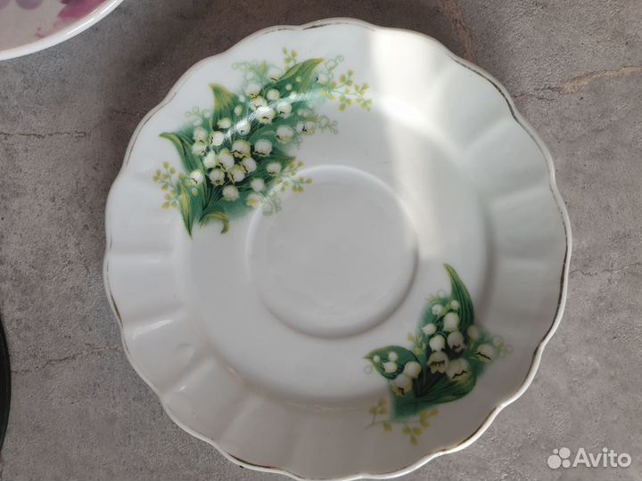 Чашка с блюдцем бу