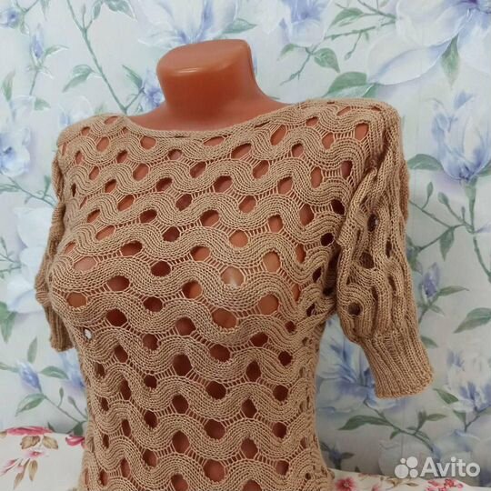 Джемпер с ажурным узором 