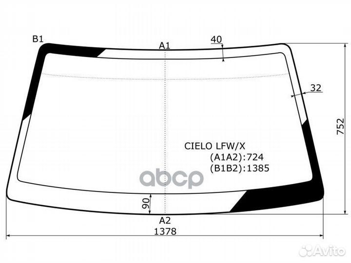Стекло лобовое daewoo nexia 95-16 cielo LFW/X XYG