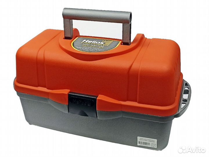 Ящик рыболовный Helios трехполочный (оранжевый)