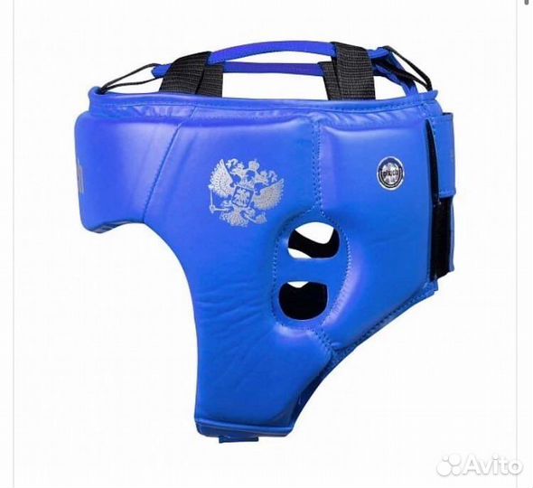 Боксерский шлем клинч (синий)