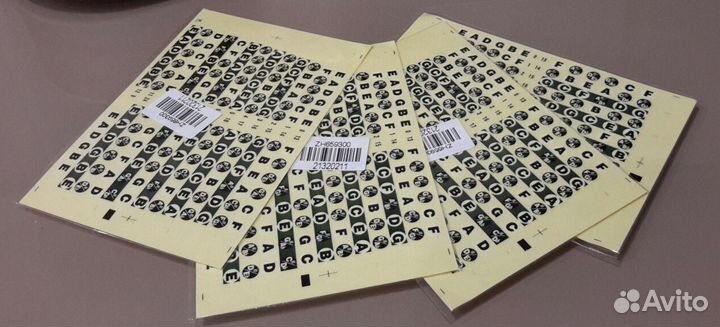 Наклейки на гриф гитары для изучения нот