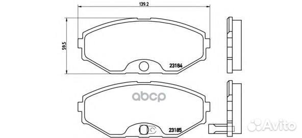 P56045 375 02D1165M-01 колодки дисковые п Ni