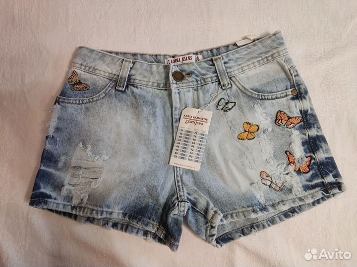 Новые женские шорты с вышивкой Gloria Jeans