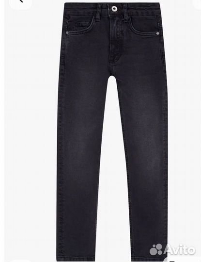 Джинсы чёрные slim fit