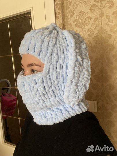 Шапка балаклава с ушами