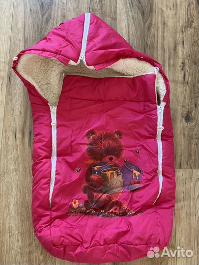 Конверт из овчины для девочки