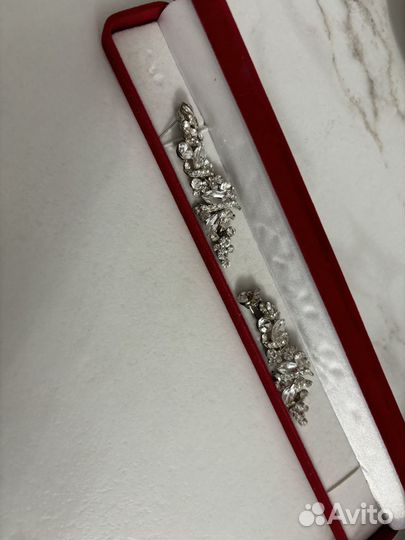 Серьги нарядные свадебные бижутерия