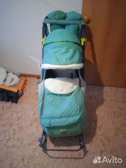 Детские санки коляска ника