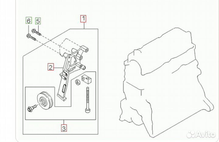 Ролик натяжной ремня кондиционера Спортейдж 1