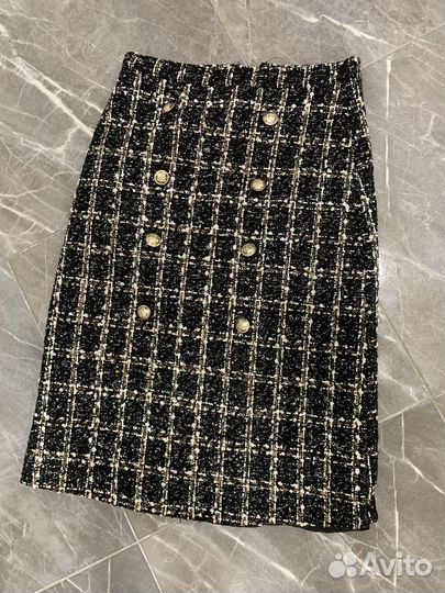 Юбка твидовая