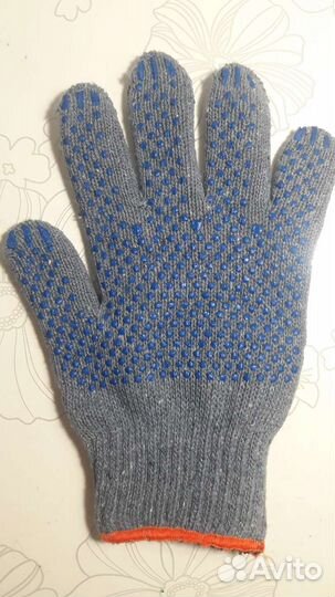 Перчатки зимние двойные с пвх