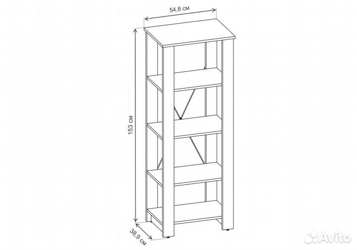 Стеллаж для книг для декора для детской