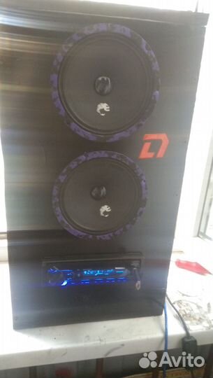 Колонка с магнитолой в сборе