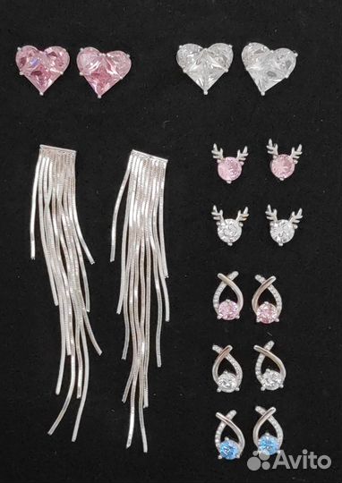 Крупные серьги бижутерия