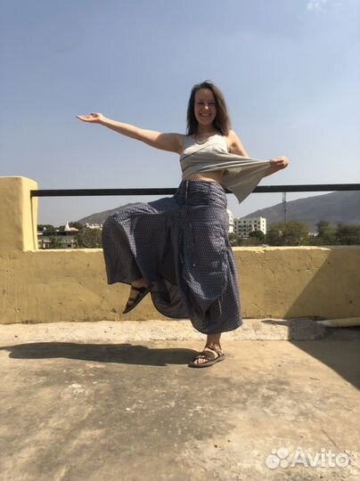 Юбка длинная (юбка-штаны, юбка-платье) из Индии