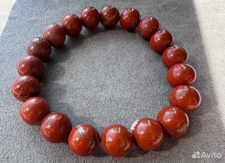 Браслет из натуральных камней красная яшма