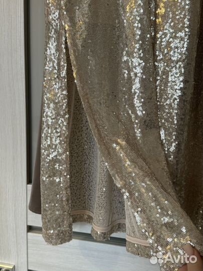 Юбка с пайетками миди синсей