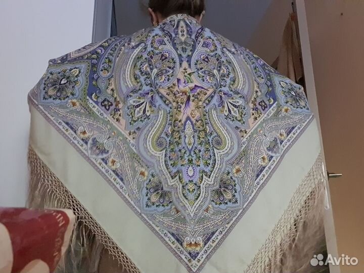 Павловопосадский платок шерсть