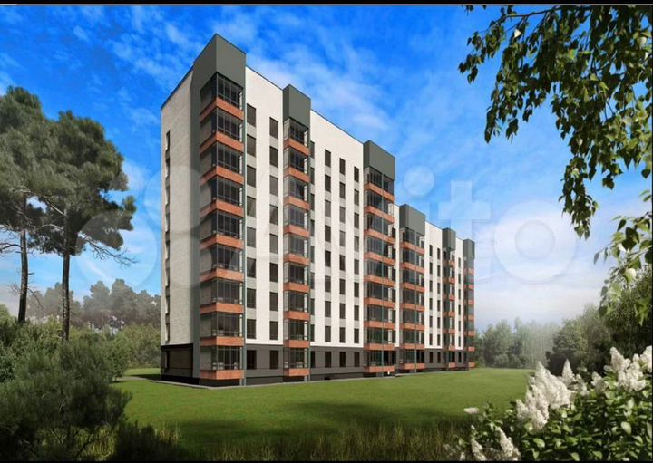 2-к. квартира, 74,4 м², 6/9 эт.