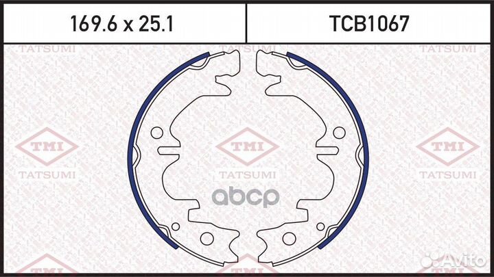 Колодки тормозные барабанные зад TCB1067 TA