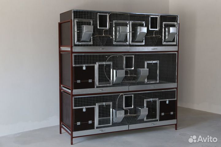 Клетки для кроликов 3 яруса, выдвижные поддоны