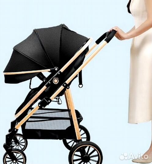 Коляска 3 в 1 с легким механизмом складывания