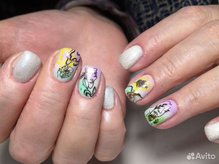 Маникюр, наращивание ногтей, гель-лак