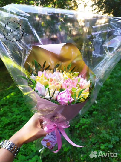 Букет тюльпанов из мыла ручной работы