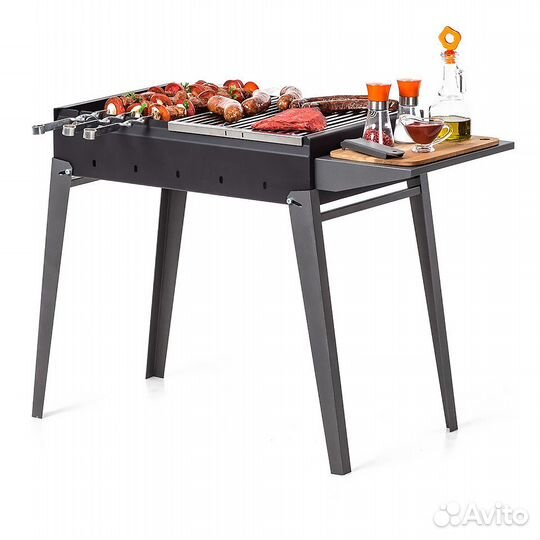Мангал классический на ножках и полочкой