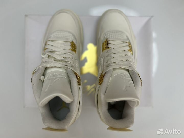 Nike air jordan 4 white/gold Оригинал